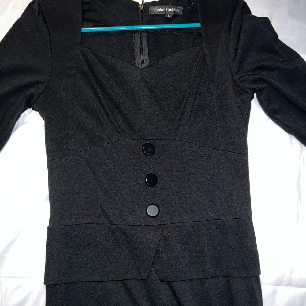 Mini peplum mid-length dress